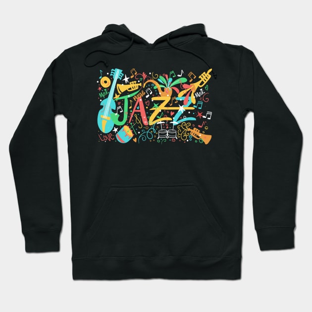 Great Jazz Music Hoodie by JFDesign123